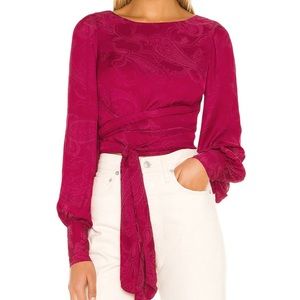Tula Rosa pink wrap crop top